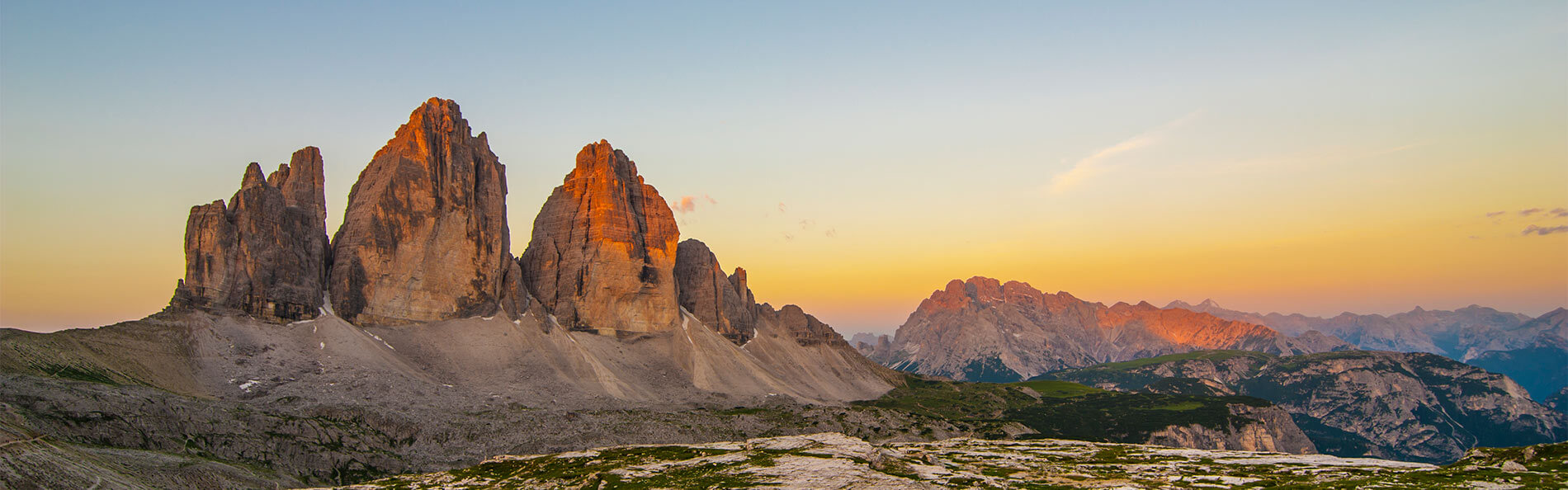 Drei Zinnen Dolomiten im Sommer